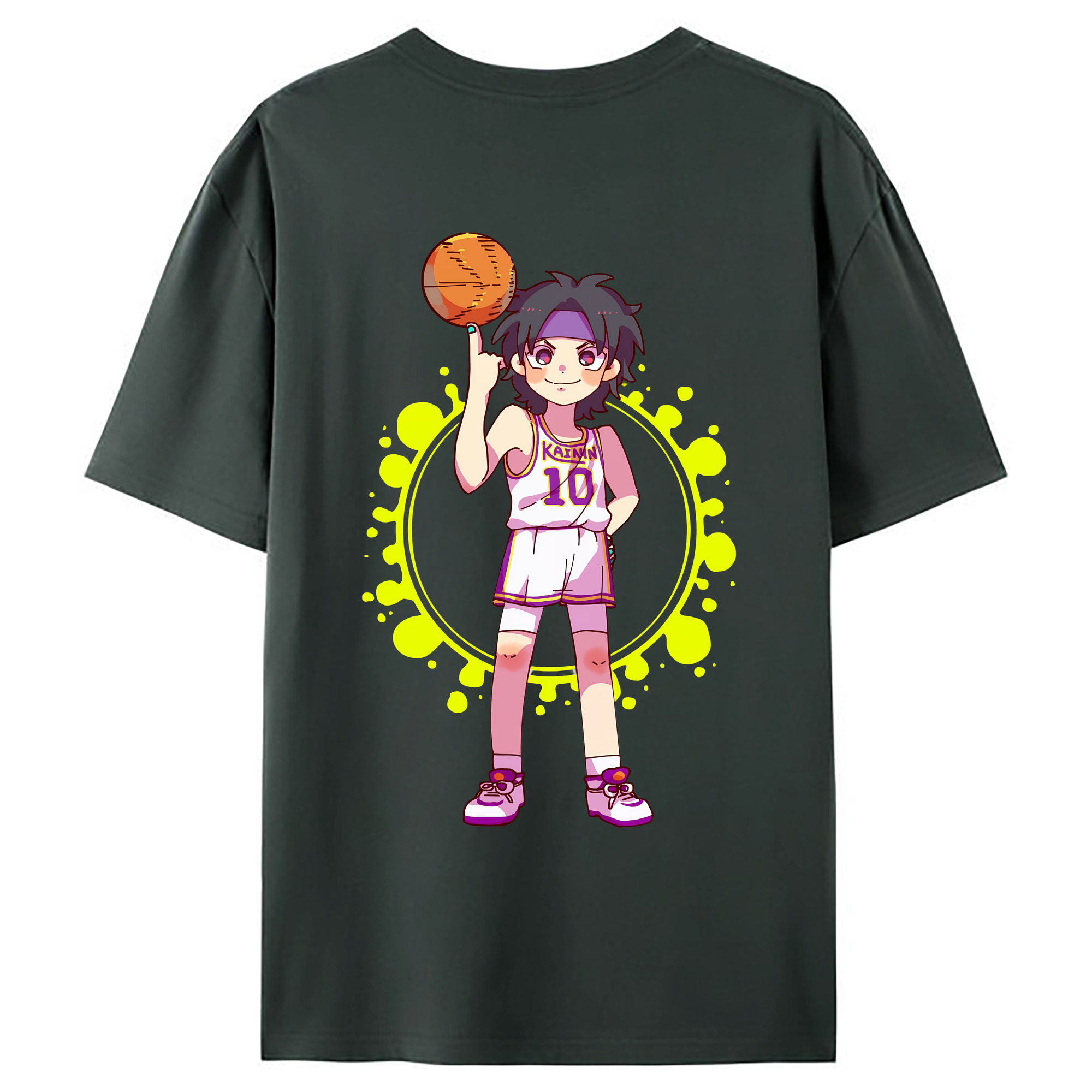 （画像用） SLAM DUNK／スラムダンク 綿100％ メンズ半袖Tシャツ（バックプリント） 通気性